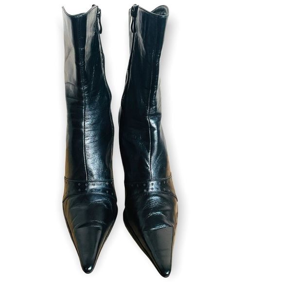 Dior authentic signature Black leather boots Point told heels 38 - Picture 7 of 10